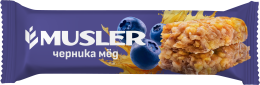 Батончик мюсли - Черника и мед, MUSLER 30 г.